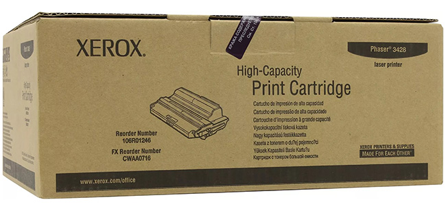Заправка картриджа Xerox 106R01246