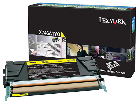 Заправка картриджа Lexmark X746A1YG yellow