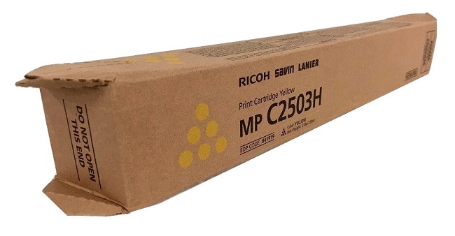 Заправка картриджа Ricoh MP C2503H желтый